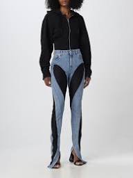 Mugler Spiral Panel High-Waisted Jeans